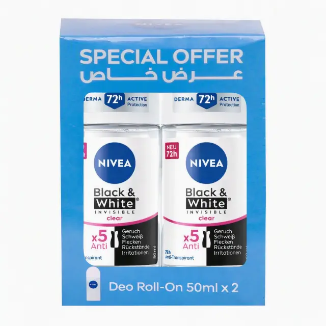 Nivea Clear Roll On 50Ml Value Pack